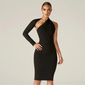 Sophisticated one shoulder little black dress